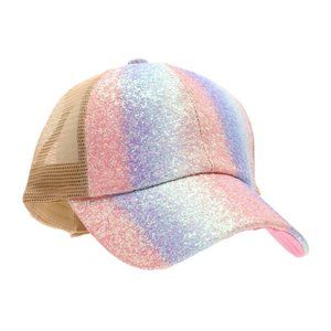 CC BT-931 Mermaid Glitter Criss-Cross Baseball Cap.